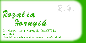 rozalia hornyik business card